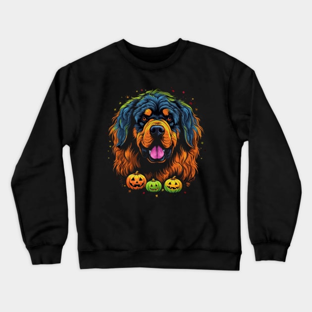 Tibetan Mastiff Halloween Crewneck Sweatshirt by JH Mart